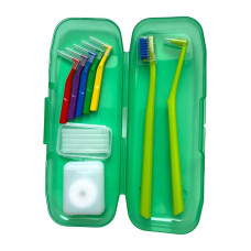 Braces set, basic, in green case